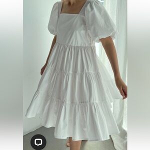 OAK + FORT Elegant White Mini Dress Size XS